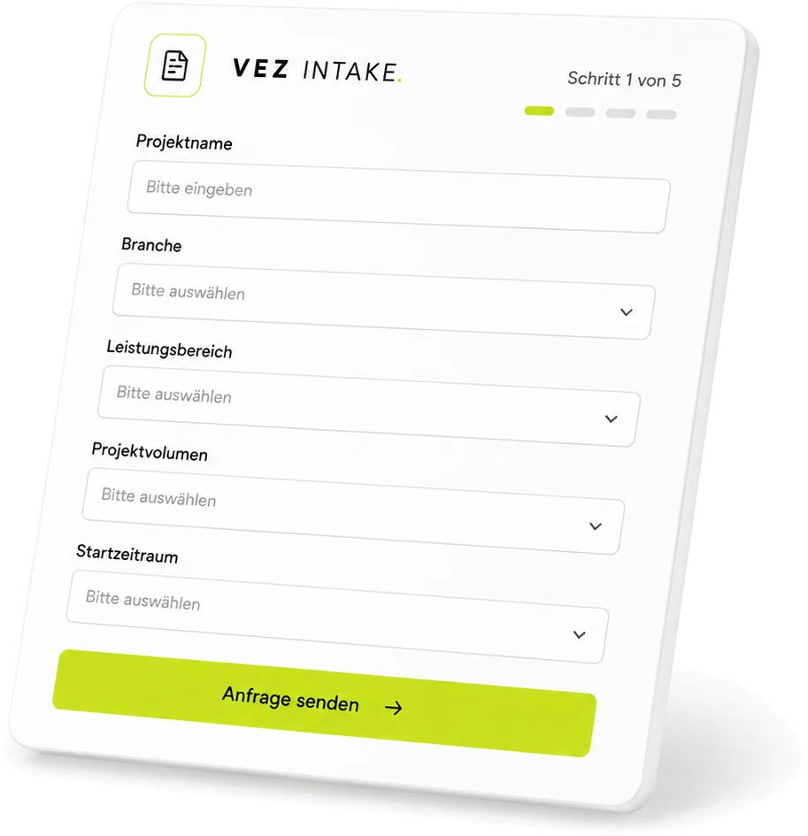 VEZ INTAKE Formular